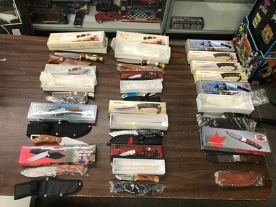 lot of 20 misc frost chipaway cutlery etc fixed blade knives nib