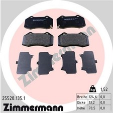 ZIMMERMANN Bremsbelagsatz Scheibenbremse 25528.135.1 für FIAT 124 Spider 348 MX