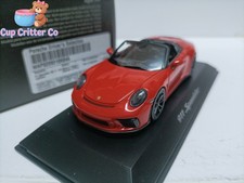Spark 1:43 Porsche 911 991.II Speedster Convertible Red Car Model