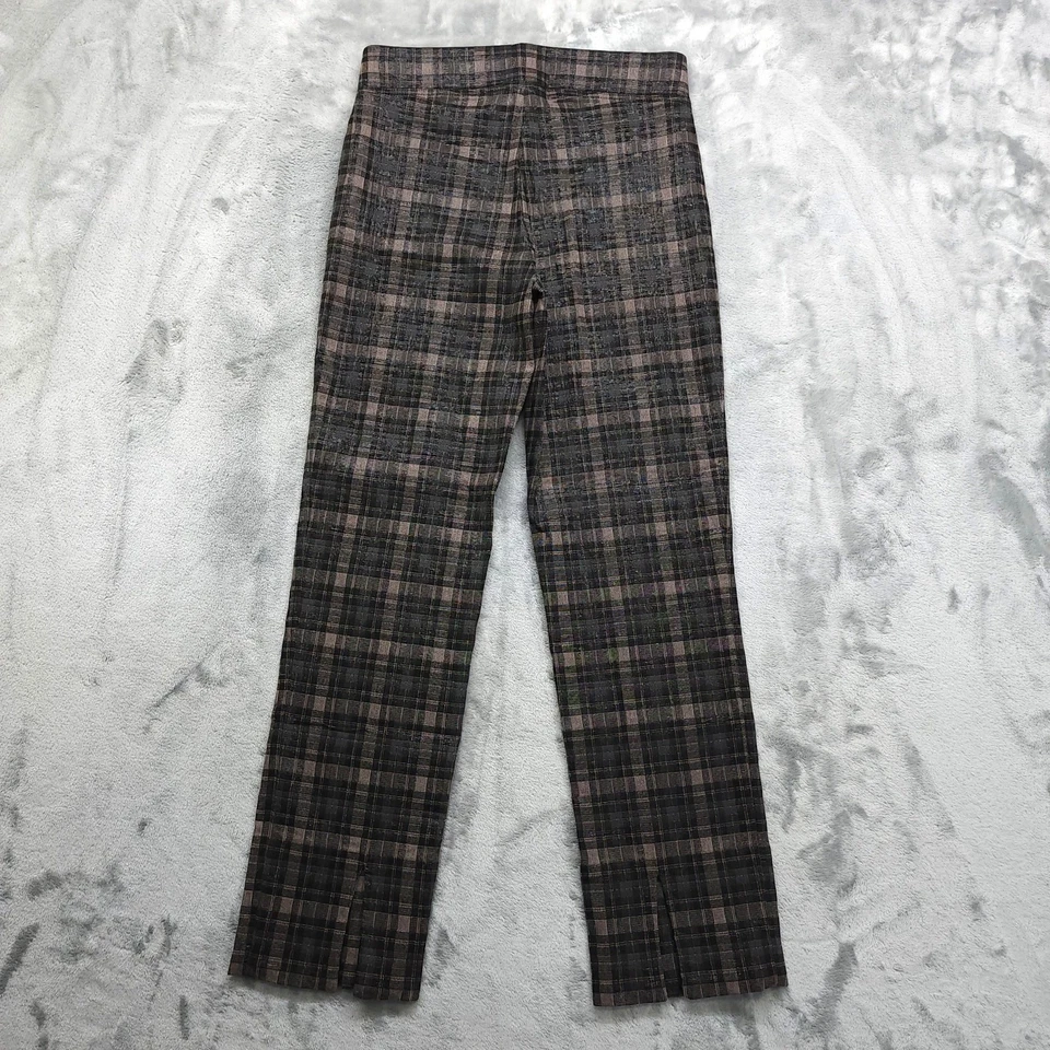 Pantalones Joseph Ribkoff para mujer 8 negros tostados metálicos a cuadros elásticos preppy Foto 2 de 4