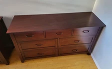 Pottery Barn Stratton Extra Wide Dresser Mahogany 7 drawers - 66''