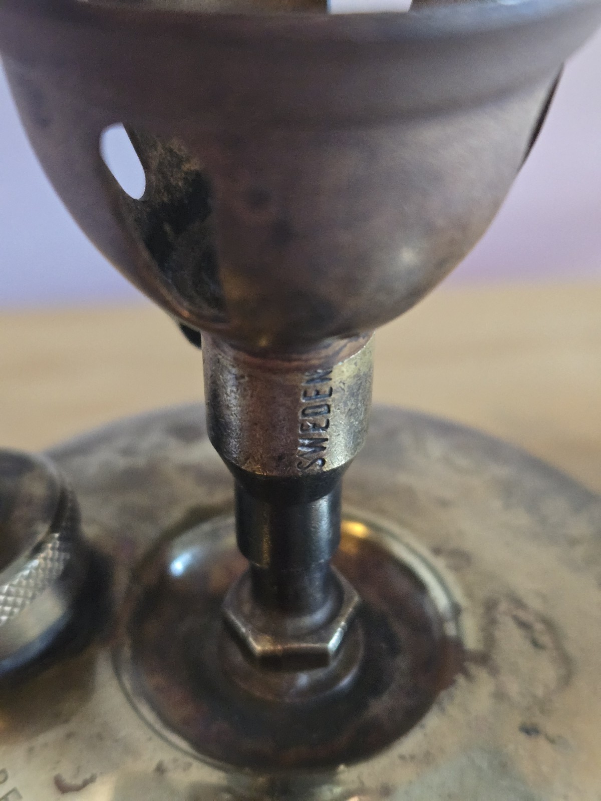 UNTESTED Vintage Svea 123 Brass Backpacking Stove –Made in Sweden–w/ Windscreen 