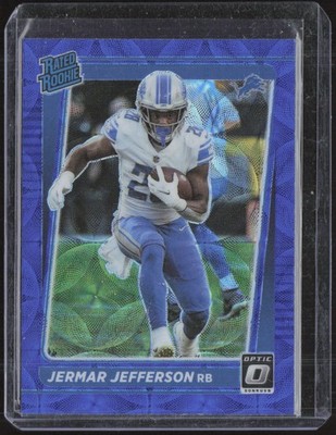 Jermar Jefferson #296 Blue Scope Rookie RC 2021 Donruss Optic *HOT*