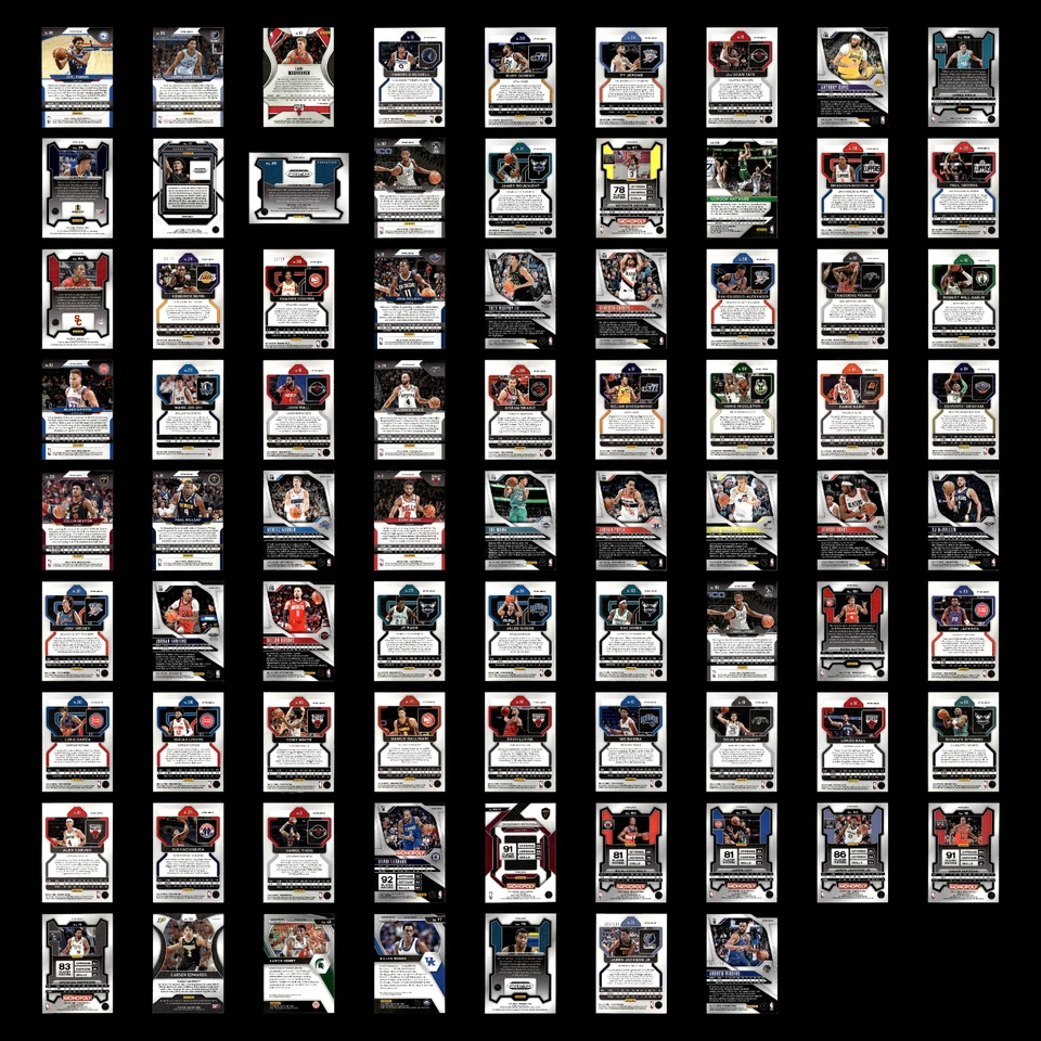 (79) Lote Panini Prizm Paralelos/Serie Numerada/Variación/Novatos/Morant/Embiid Foto 2 de 4