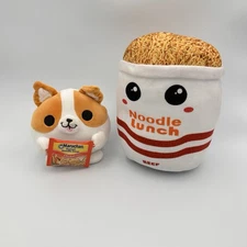 Zuru Snackles Benji Dog Maruchan Ramen Chicken Noodle & Beef Plush Soup