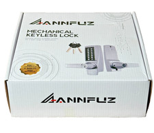 Mechanical Keyless Entry Door Lock with Handle,Front Door Lock Set with Push