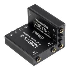 WisWinDa Pro TS-2 Microphone Hum Eliminator 2 Channels 6.35 1/4inch Ground Loop