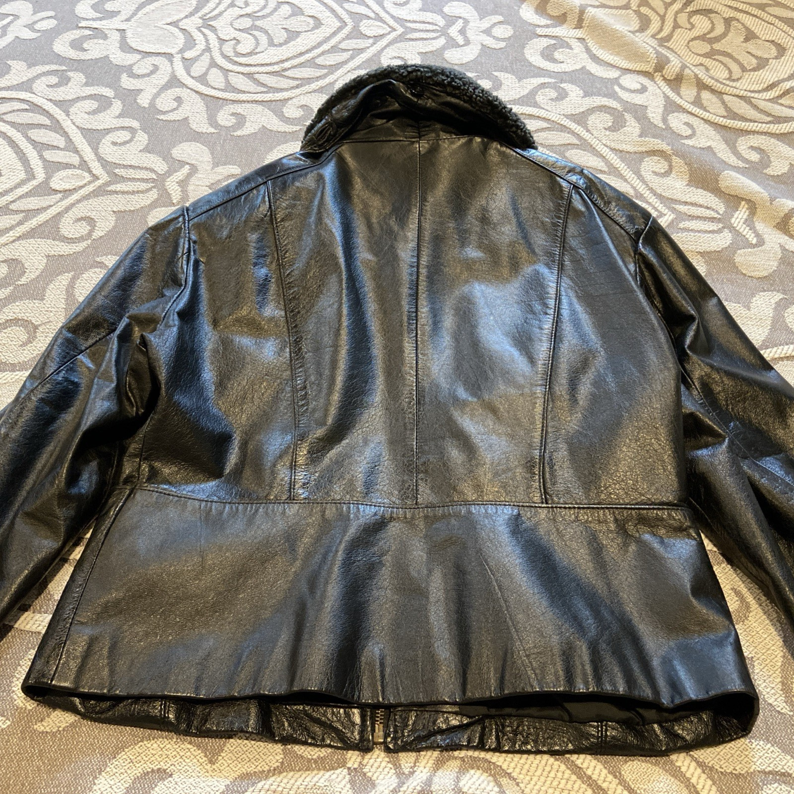 Climate Zone Black Leather Jacket Medium - image 11