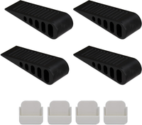 TüRstopper Keil 4Er Set, Selbstklebende TüRkeile, Rutschfest, Gummi, TüRpuffer B