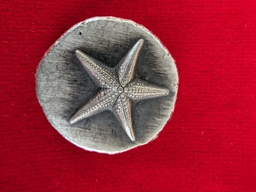 MK Barz Starfish .5 Ozt .999 Fine Silver Poured Round