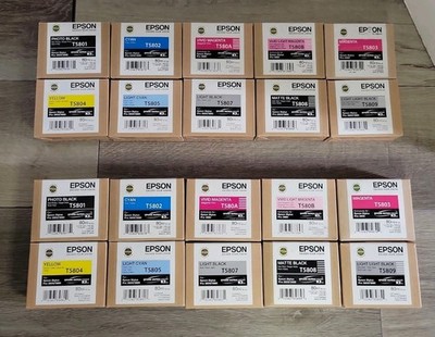 Genuine Epson Stylus Pro 3880 / 3800 Ink Toner T5801/2/3/4/5/7/8/9 T580A T580B