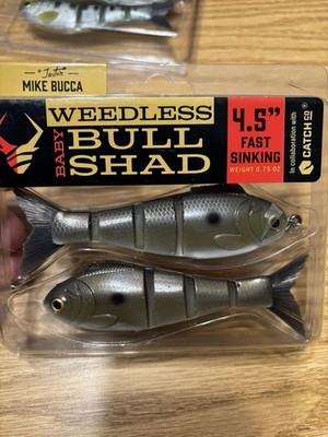 Mike Bucca Weedless Baby Bull Shad Jointed Swimbait 4.5 Inch 2 per pack NEWEST V