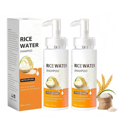 Rice Water Hair Growth Shampoo For Hair Loss Natural Thickening 2X 3.38 Fl.Oz