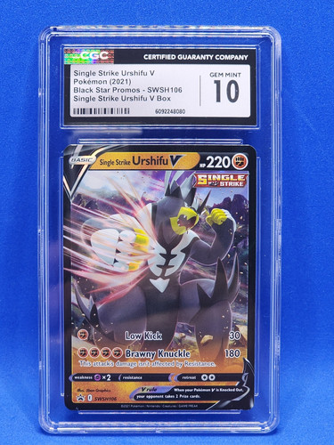 Pokémon TCG Single Strike Urshifu V SWSH Black Star Promo GEM MINT 10