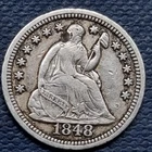 1848 O Seated Liberty Half Dime 5c Better Grade XF +  #94597