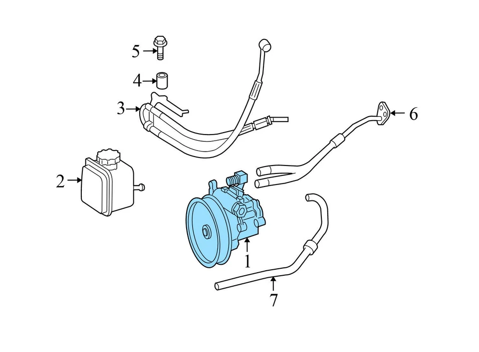 Mercedes-Benz GL500 2008-2012 - Bomba de dirección asistida 0054662201 Foto 4 de 4