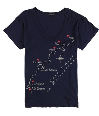 TRULY MADLY DEEPLY Womens Iles De Lerins Graphic T-Shirt