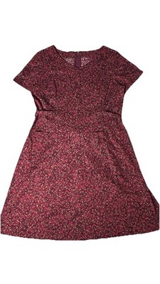 Hand crafted Womens knee length high waisted granny dress w/pockets