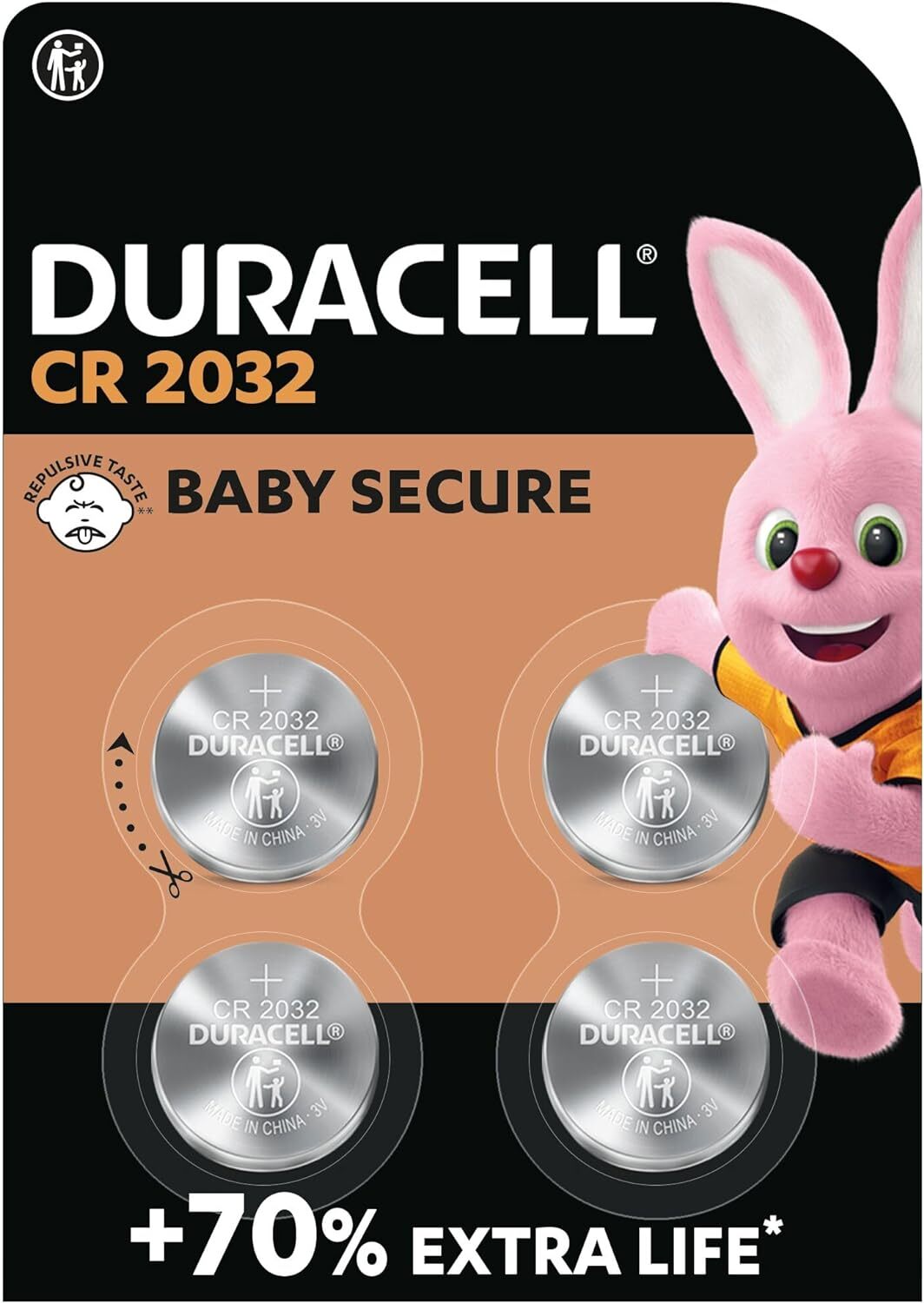 Piles CR2032 Duracell lithium 3V pour corriger les pannes de télécommande lot de 4