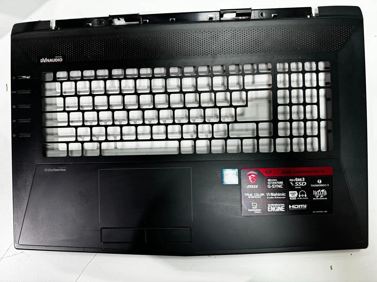Repose-poignée / Topcase Avec Touchpad Pour MSI MS-16GH – Noir, Occasion