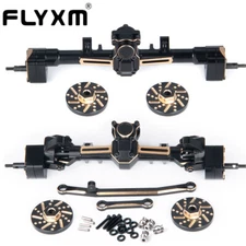 FLYXM Front/Rear Portal Axle Set With Adapter Weight for RC 1:24 Axial SCX24 Car