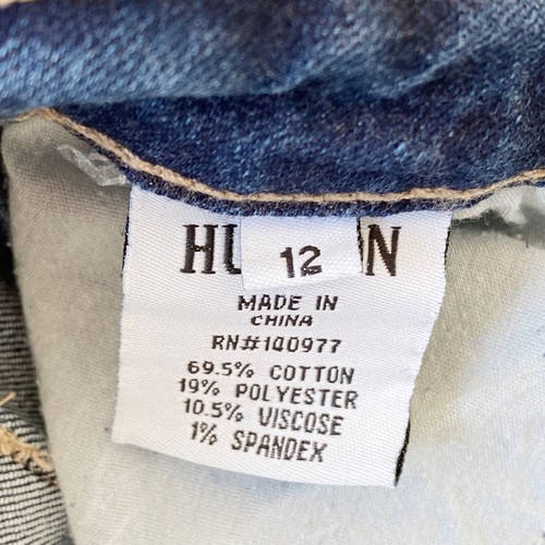 Hudson Girls Skinny Jeans Size 12 Button Flap Back Pockets Stretchy - Picture 9 of 12