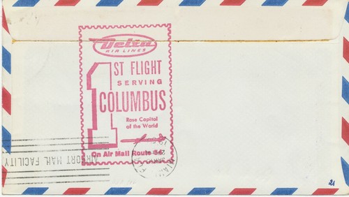 USA 1959 Erstflug A.M. 8 "Columbus, Ohio - Cincinnati, Ohio" weitergeleitet BRD - Bild 2 von 3