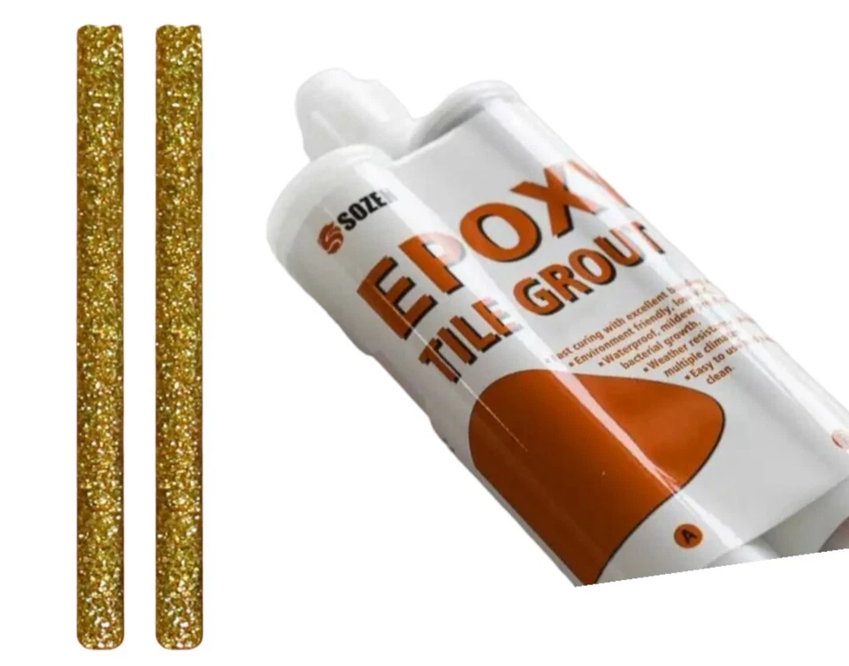 6 Glitter Gold Mould Resistant  Epoxy Grout  - Image 2 of 4
