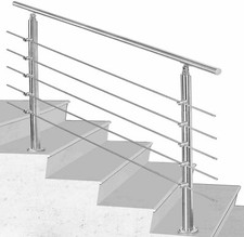 Ringhiera scale acciaio inossidabile 5 traverse 80cm Corrimano scala