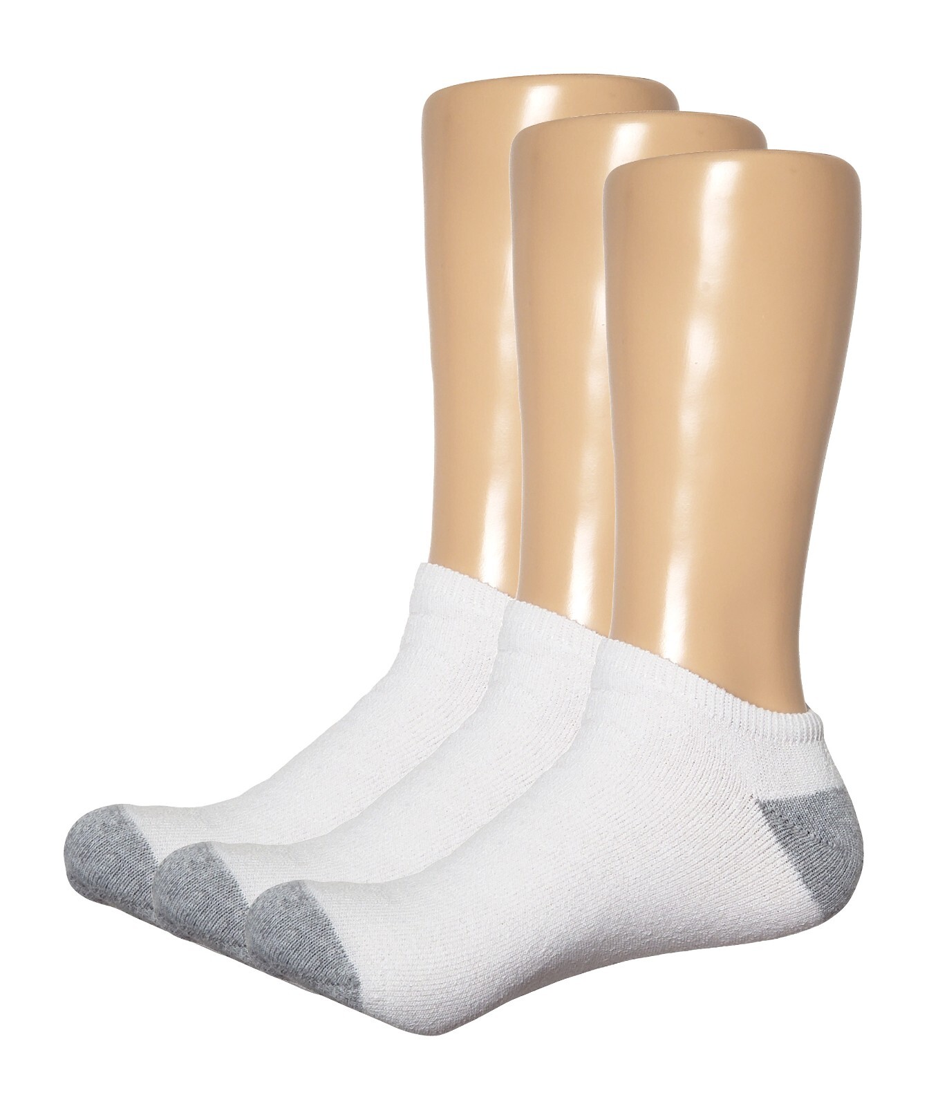 USA-Made White Cotton No-Show Socks - 1, 3, 6 or 12 Pairs  -image