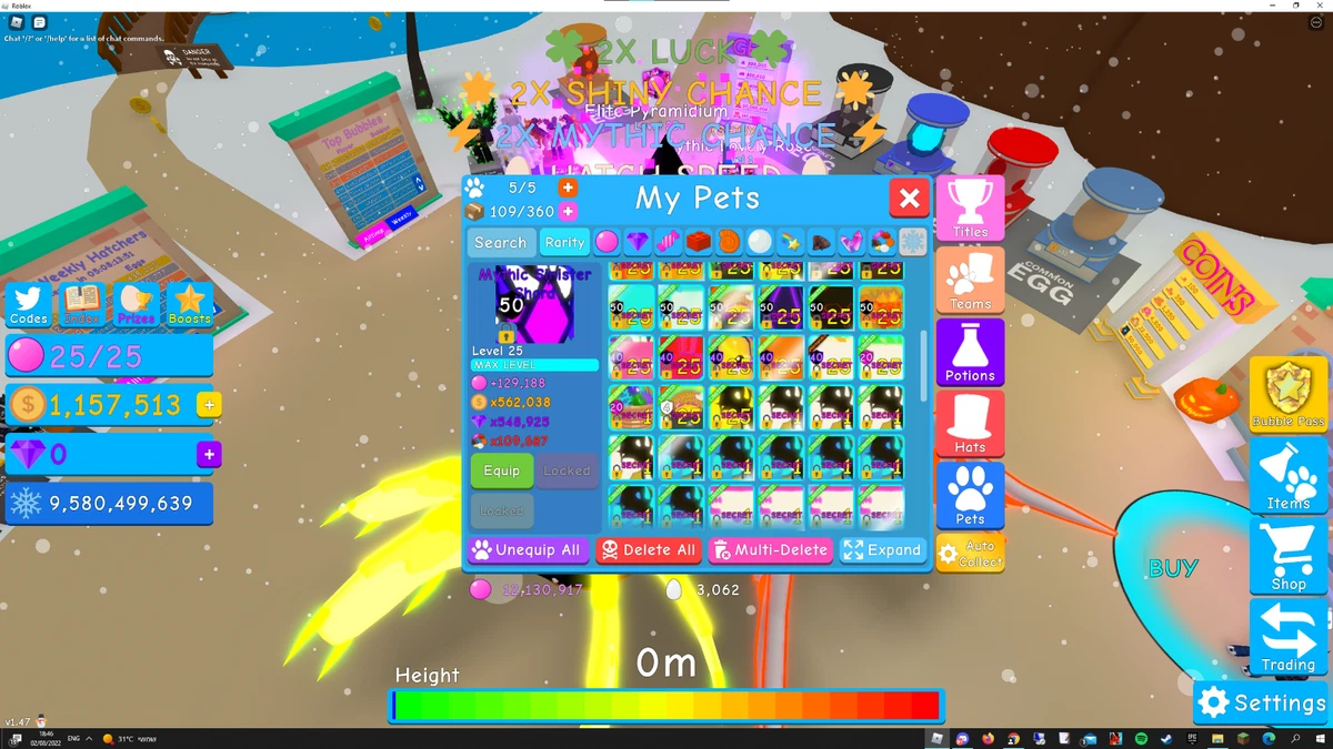 roblox bubble gum simulator secret pets