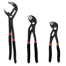 3PCS Groove Joint Pliers Set 7Inch 10Inch 12Inch, Fast Adjustable Channel Locks