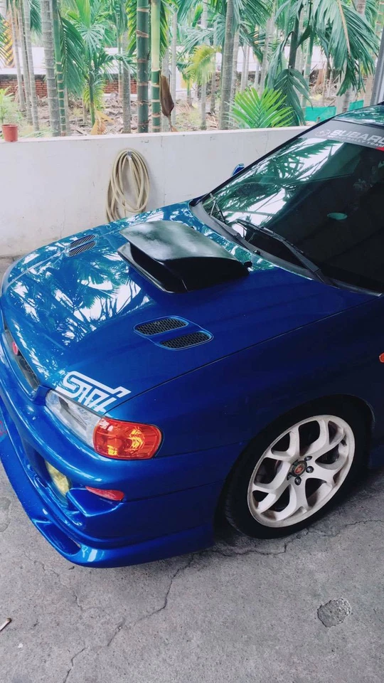 CUCHARA CAPÓ FIBRA DE VIDRIO NEGRA BRILLANTE PARA 97~98-00~SUBARU IMPREZA GC8 WRX STI Foto 3 de 4