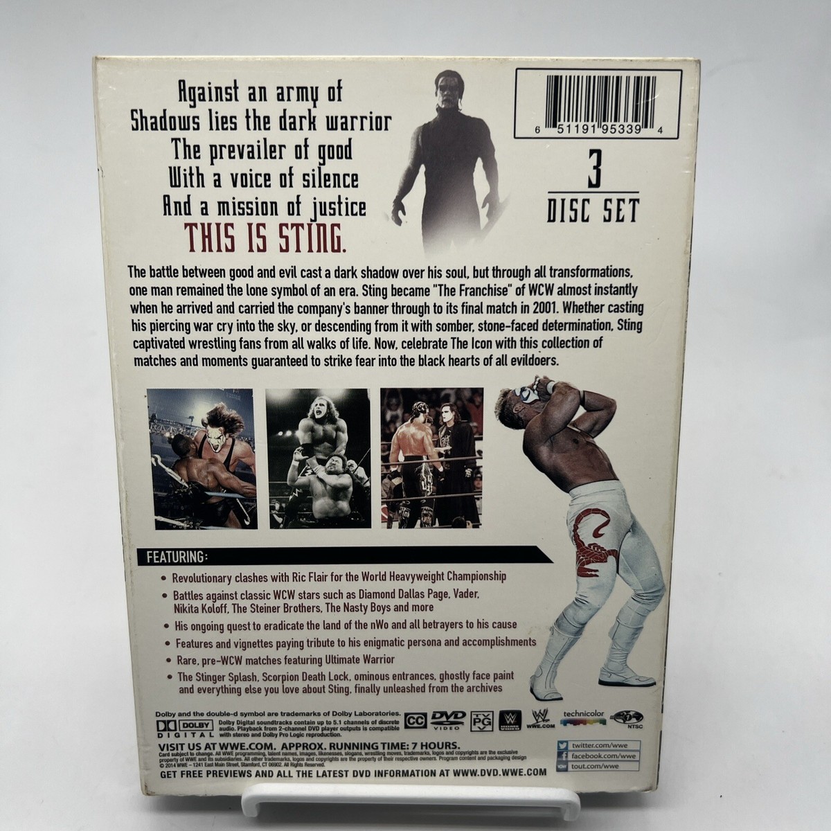 WWE: Sting - The Ultimate Collection (DVD, 2014, 3-Disc Set