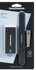 NEW Tweezerman - Manicure Kit  1 Buffer Block 2 Nail Files 1 Fingernail Clippers