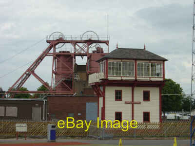 Foto 6x4 Coalville Crossing Stellwerk und Tandemkopfbedeckung.  Snibston D c2006