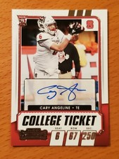 2021 Contenders Draft #175 Cary Angeline NC State Cardinals Rookie Auto