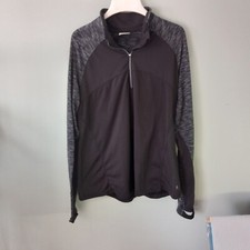 Danskin womens track warm up 1/4 zip jacket size XL 16/18 polyester stretchy