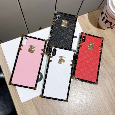 Luxury Grid Leather Phone Case For iPhone 12 Pro Max 11 XR XS