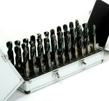 33 pcs Large Size Drill Bit Set Industrial Steel Black and Gold Silver & Deming