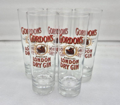 GORDON'S Special London Dry Gin 300ml Clear Highball Glasses - Set of 5