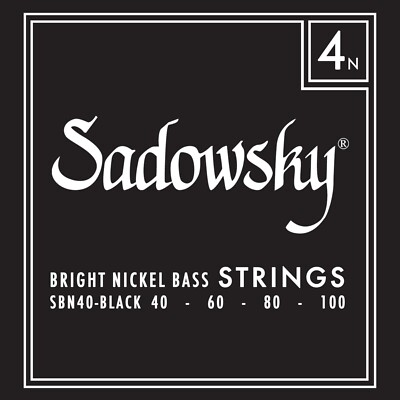 Sadowsky SBN40-1 Black Label Nickel Bass Guitar Strings; gauges 40-100