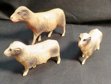 Lot of 3 Vintage Celluloid Sheep/Ram Farm Animal Toys