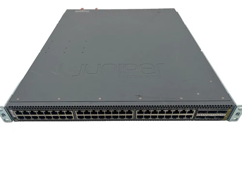 JUNIPER QFX5100-48T-AFO 48-PORT 100M/1G/10G RJ-45 SWITCH WITH 6x QSFP PORTS - Picture 1 of 3