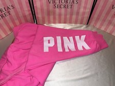 Victorias Secret PINK Relaxed Jogger Big Logo Hot Pink Large ADORABLE