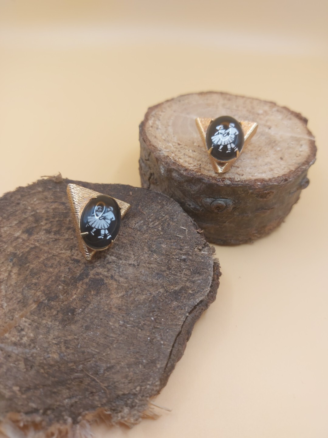 Square Dance Collar Tips Silver Black - image 1