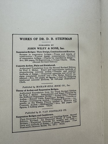 A Practical Treatise on Suspension Bridges: Their Design 2nd Edition HARDCOVER - Picture 10 of 15
