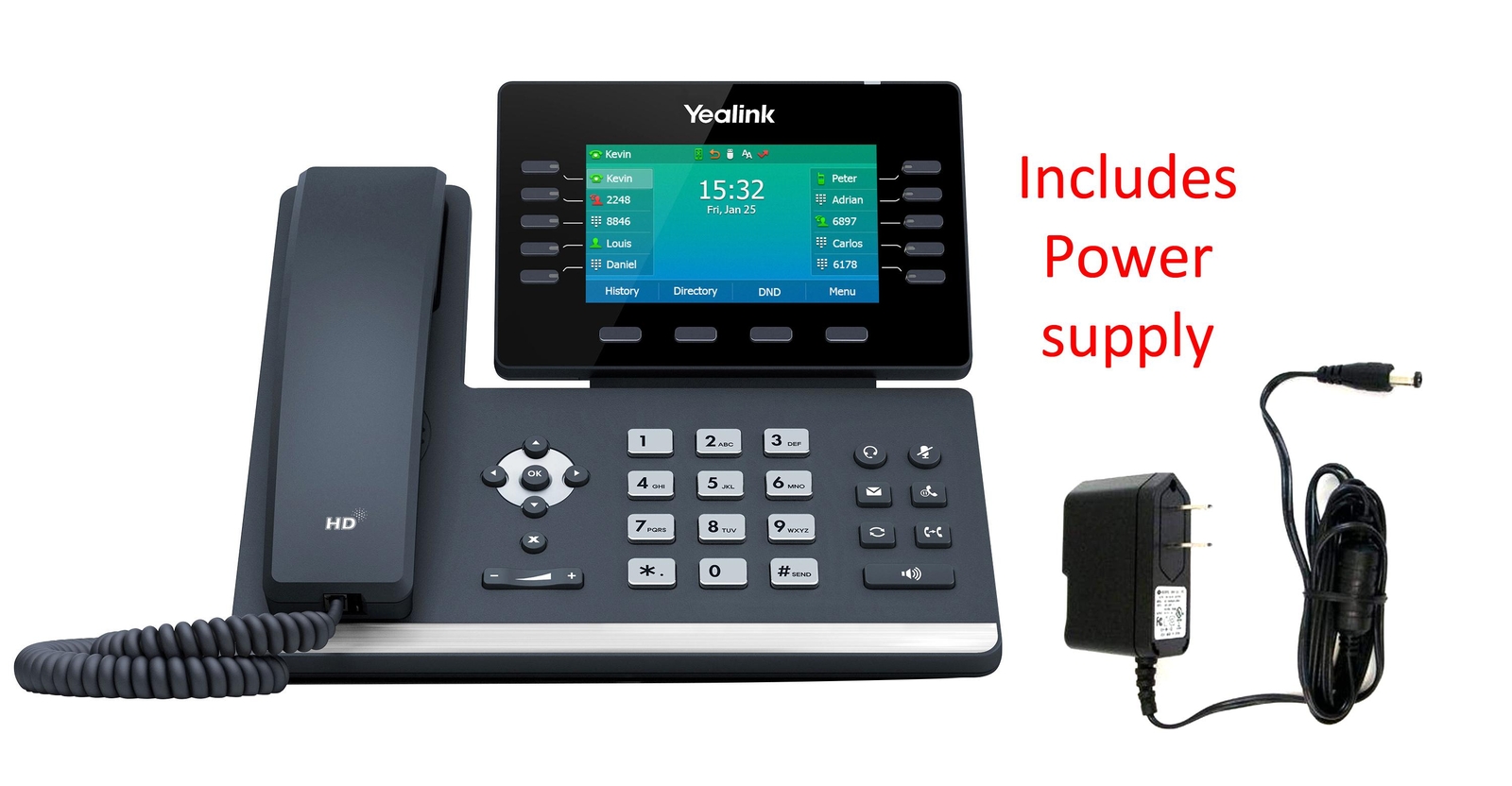 Yealink SIPT54W With Power Supply SIPT54WPWR UPC SIPT54WPWR Voice