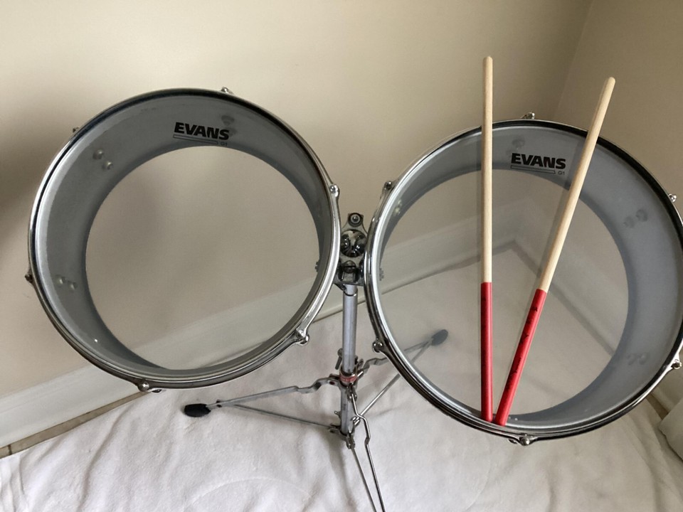 Vintage, 1970, Slingerland 13" and 14 " by 5 " Timbales. Used, very