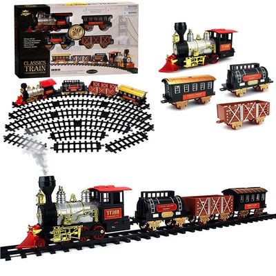 christmas train with smoke and sound